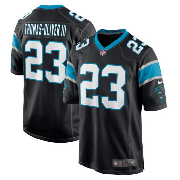 mens nike stantley thomas oliver iii black carolina panthers game player jersey